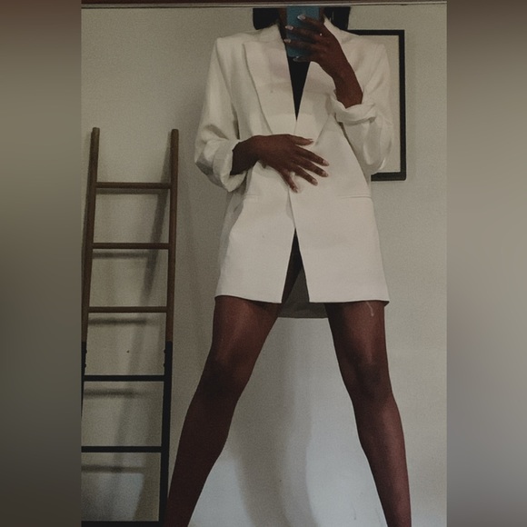 NASTY GAL Oversized White Boxy Blazer in size 2. NWT - Picture 4 of 6